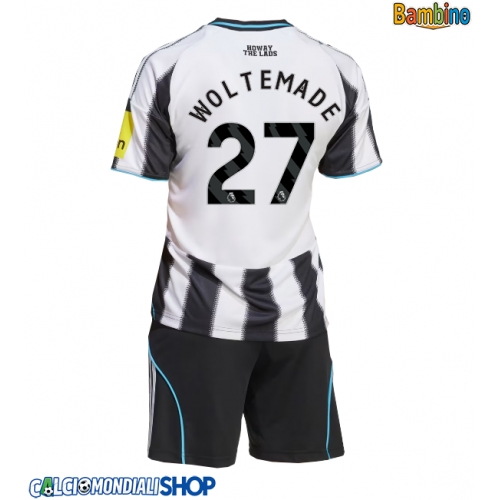 Maglie da calcio Newcastle United Nick Woltemade #27 Prima Maglia Bambino 2025-26 Manica Corta + Pantaloni corti)